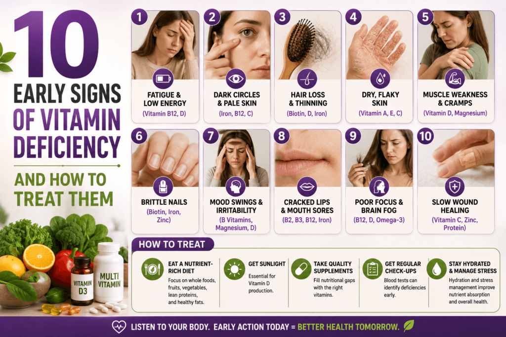 10 signs of vitamin deficiency and what to do