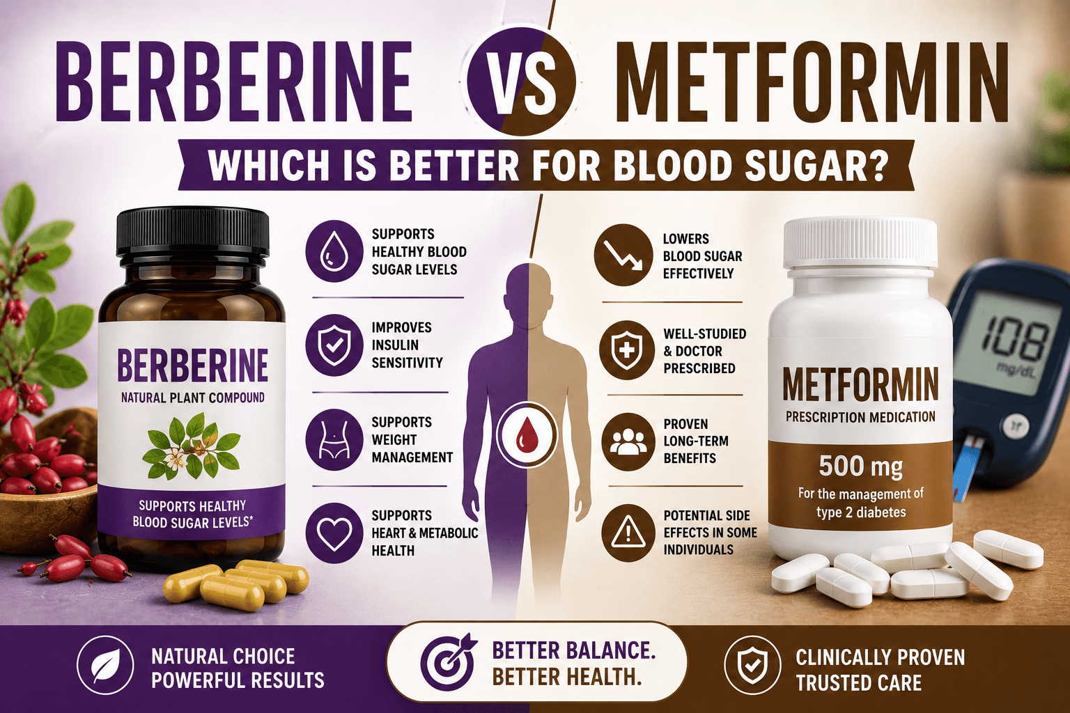 You are currently viewing Berberine vs Metformin: Which Is Better for Blood Sugar?