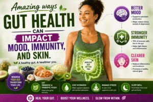 How gut health can impact mood ,immunity and skin